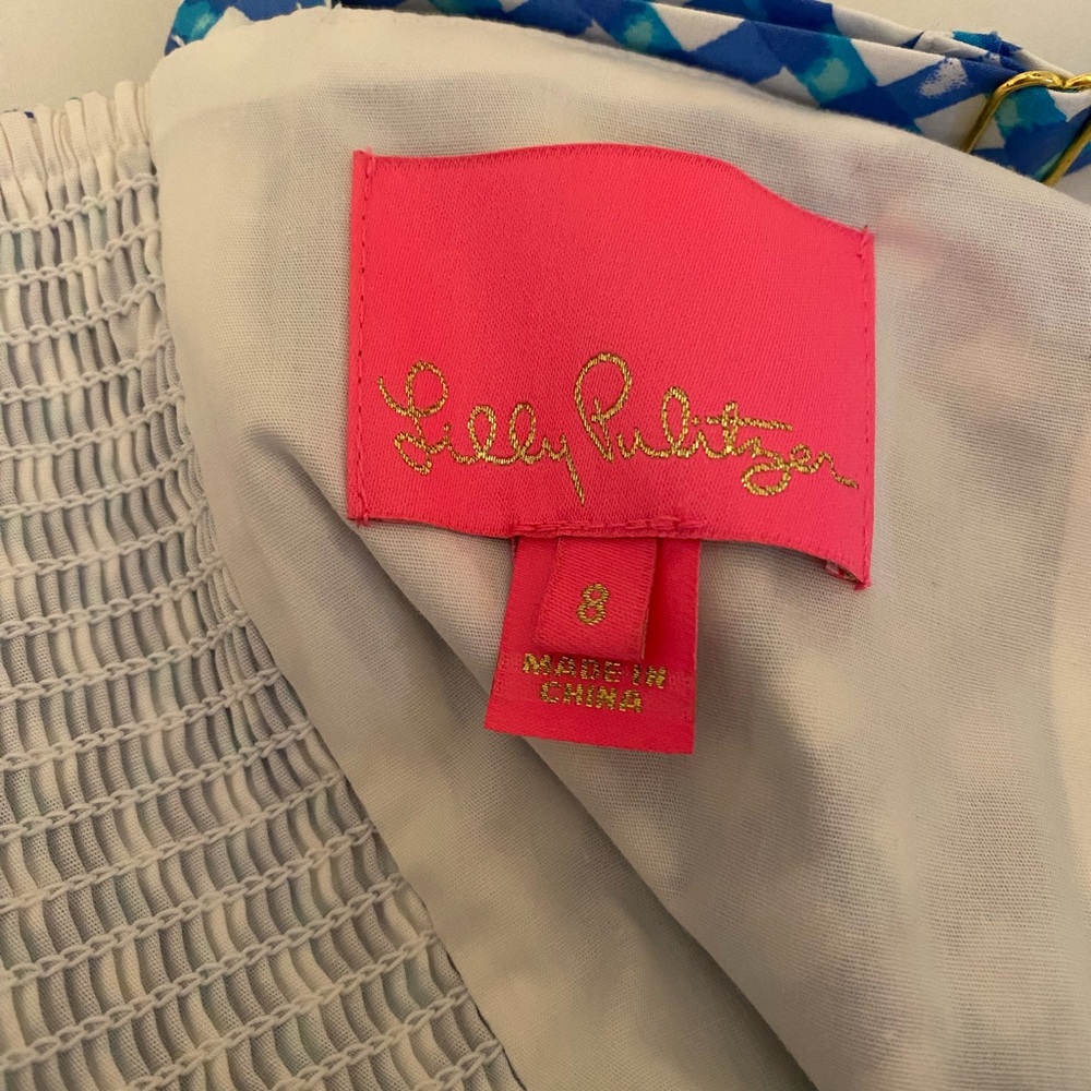Lilly Pulitzer Blue and White Romper - Picture 4 of 4
